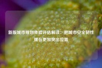 新版城市规划体检评估解读：把城市安全韧性摆在更加突出位置