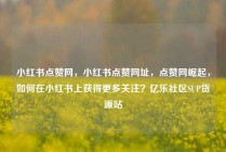 小红书点赞网，小红书点赞网址，点赞网崛起，如何在小红书上获得更多关注？亿乐社区SUP货源站