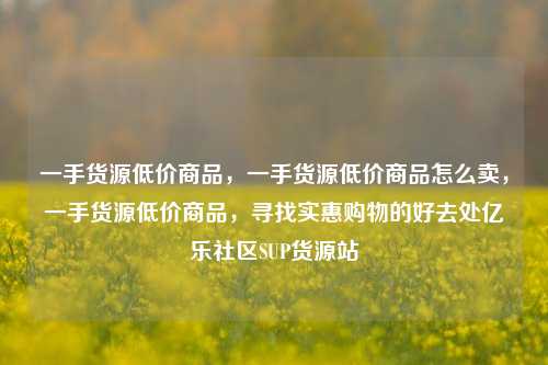 一手货源低价商品，一手货源低价商品怎么卖，一手货源低价商品	，寻找实惠购物的好去处亿乐社区SUP货源站  第1张